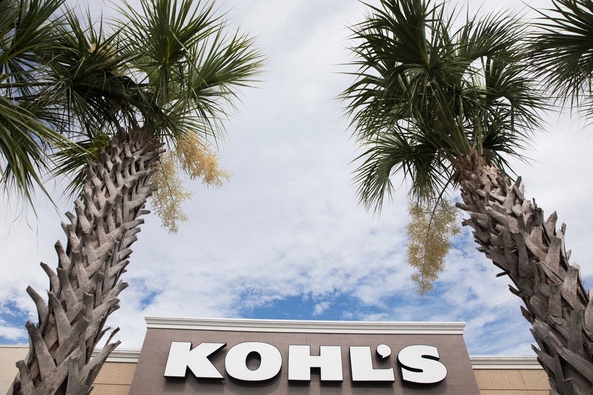The exterior of a Kohls store.