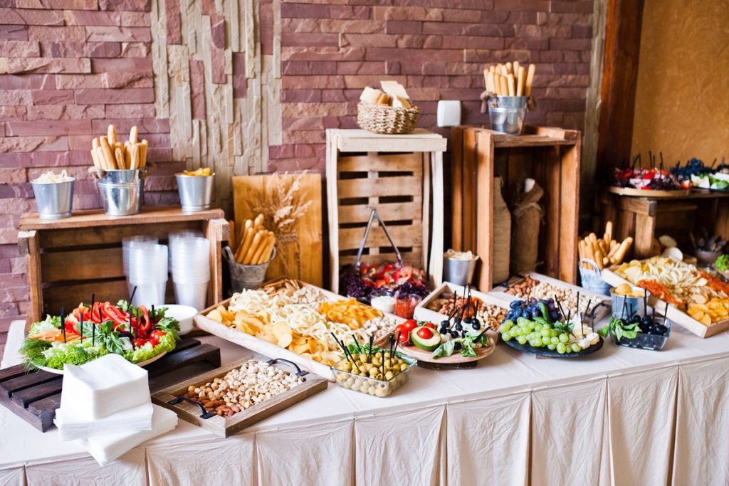 A wedding buffet. 