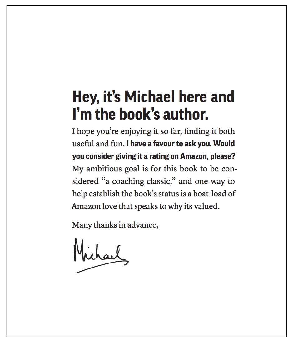 How to self-publish a book - Ask for reviews within your book